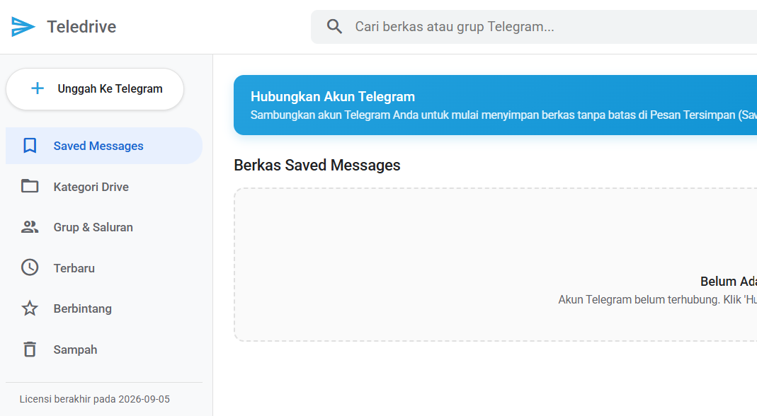 Screenshot Tampilan Aplikasi Teledrive